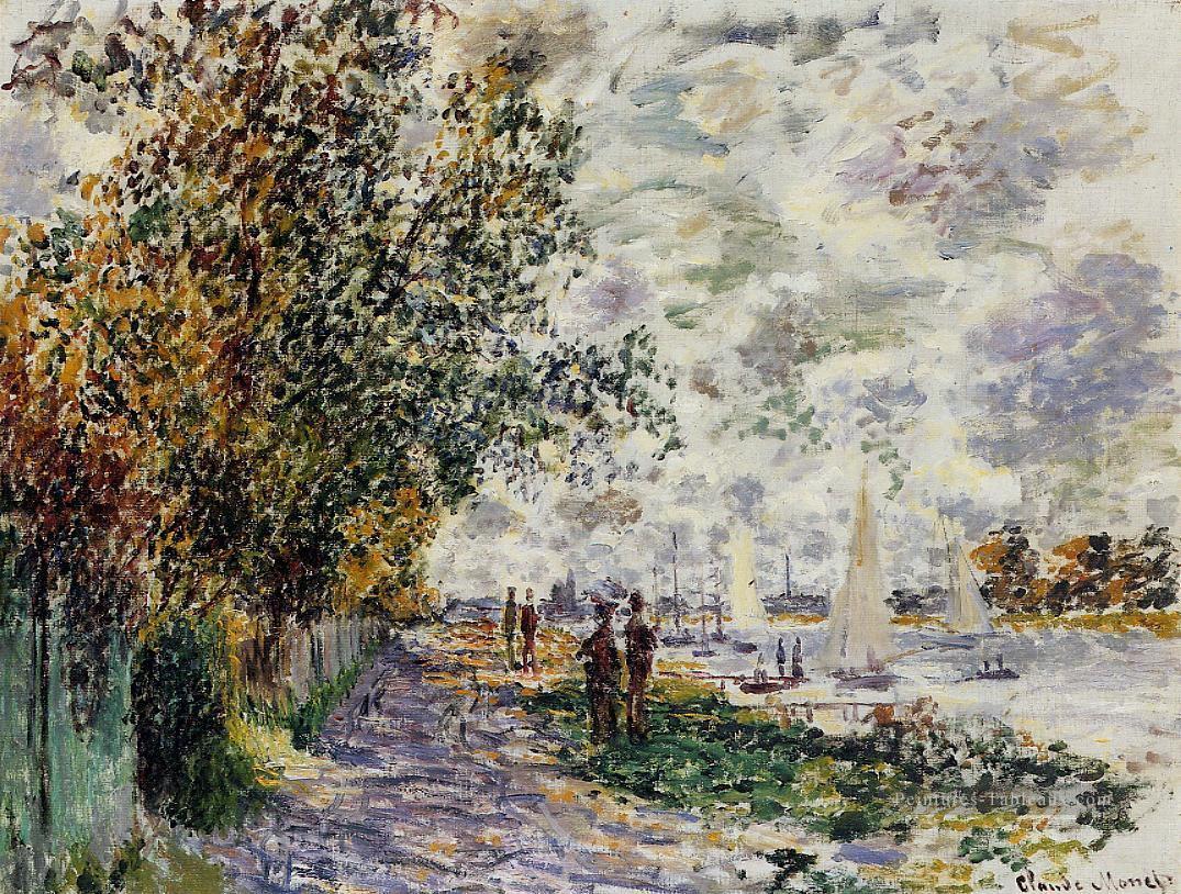 La berge au Petit Gennevilliers Claude Monet Peintures à l'huile